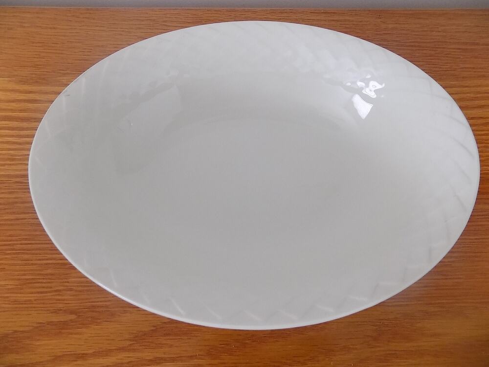 Wedgwood Regina Ironstone oval serving bowl diamond pattern